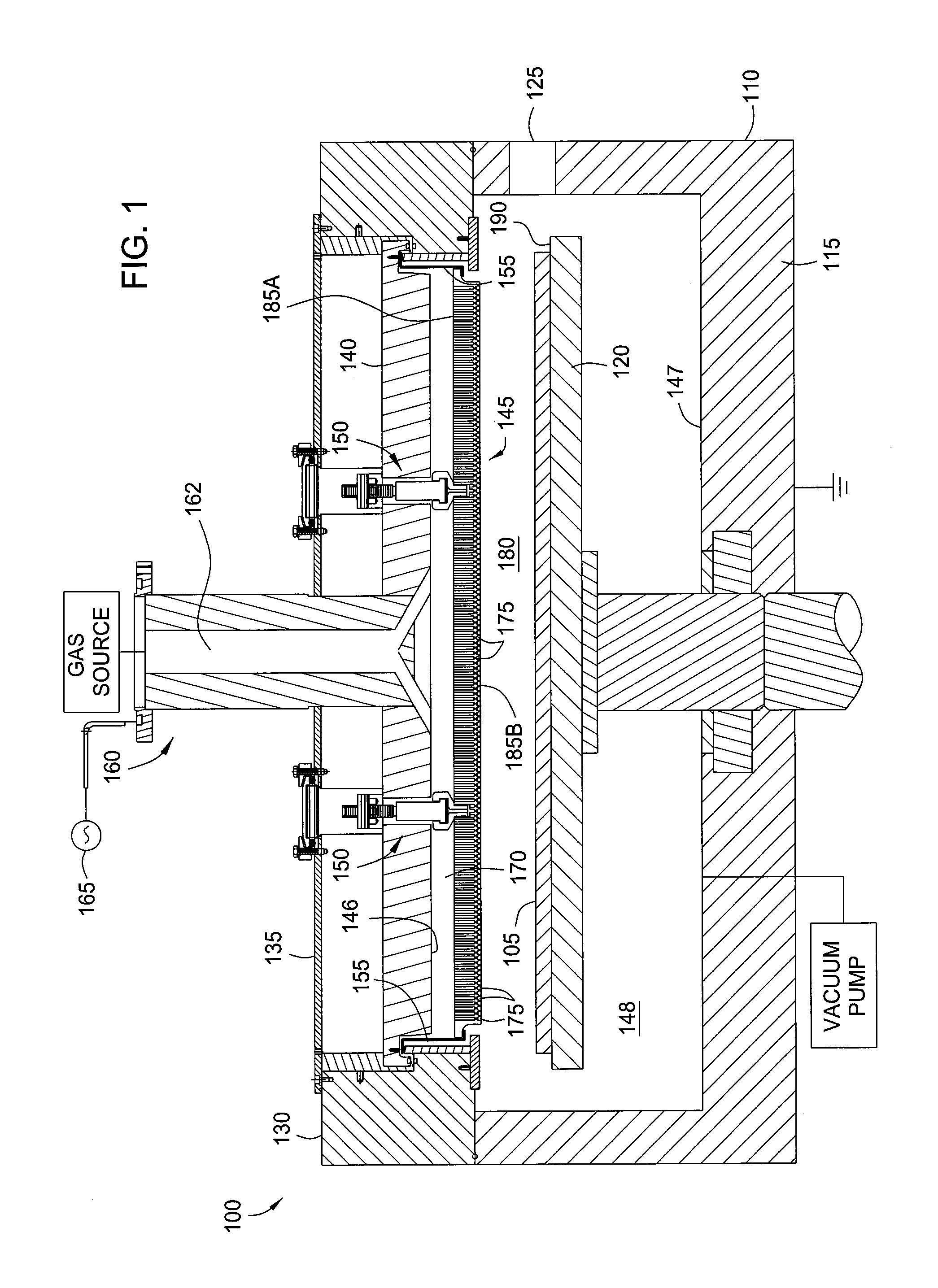 Showerhead support structure for improved gas flow