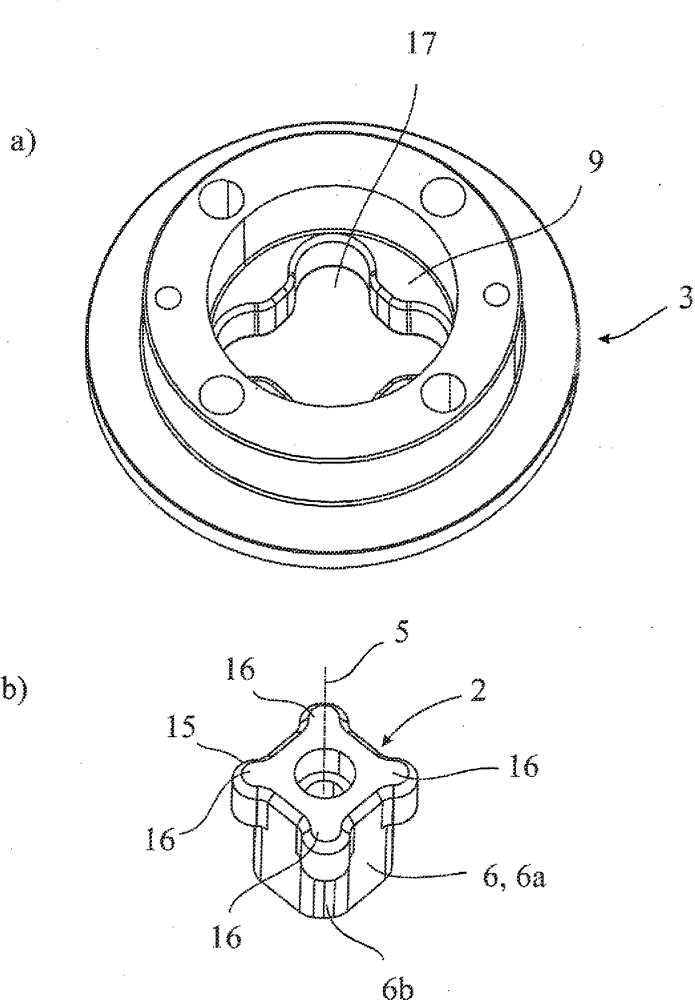 Centring assembly for a component holder