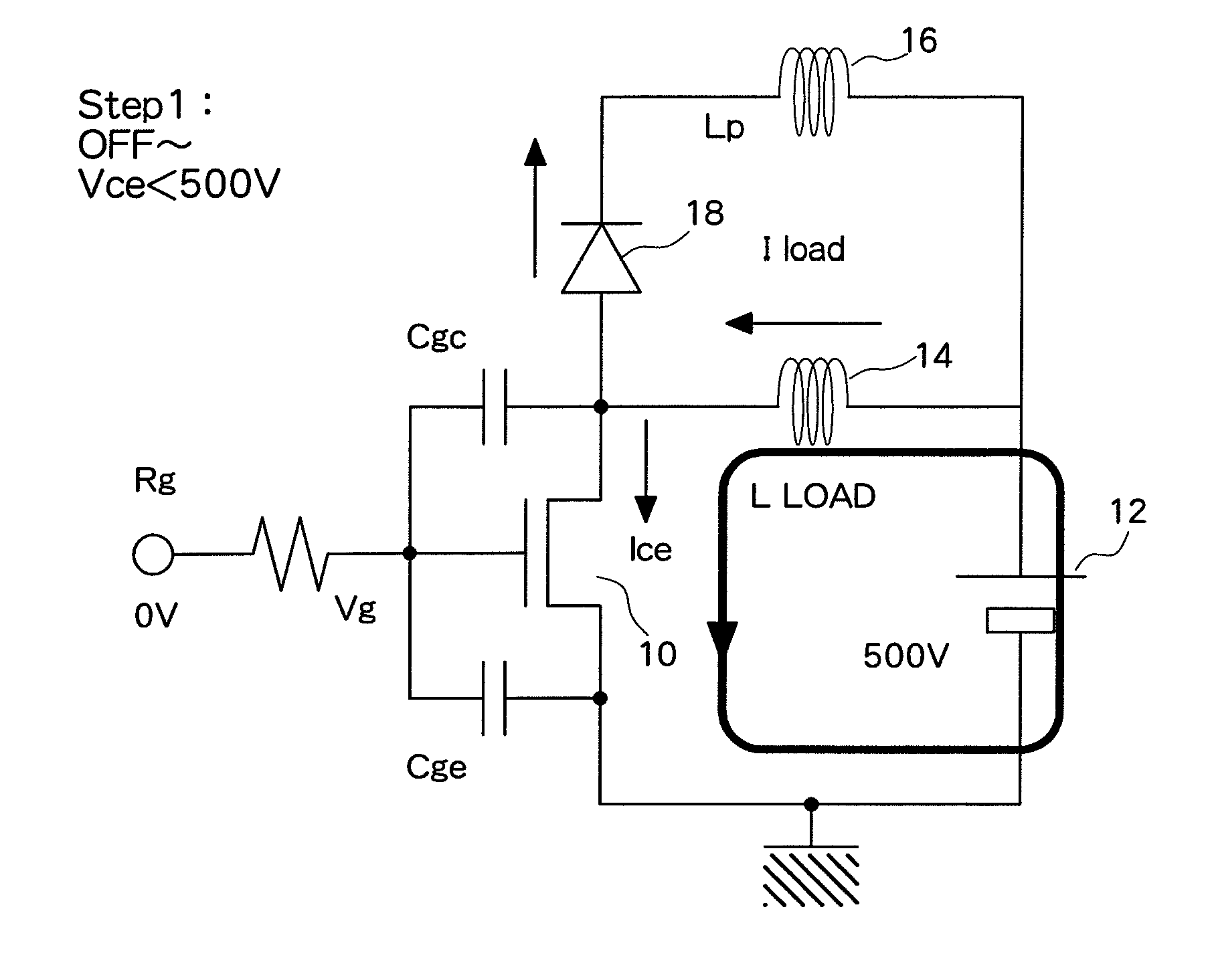 Driving circuit for power semiconductor element including controlling circuit that provides control when detected voltage reaches predetermined voltage