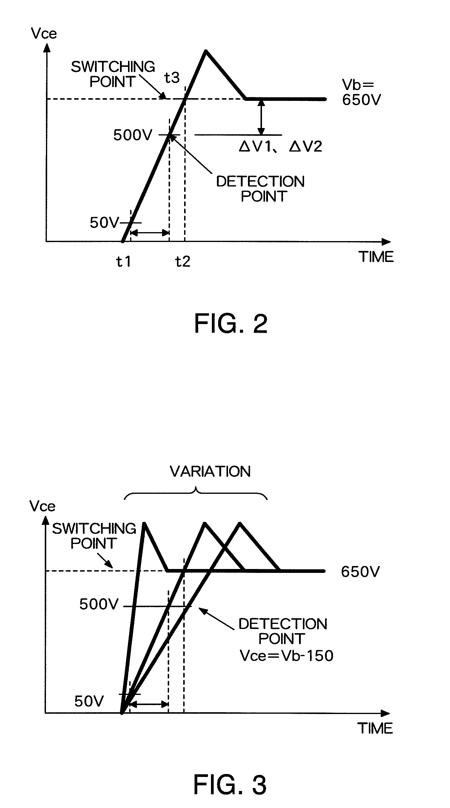 Driving circuit for power semiconductor element including controlling circuit that provides control when detected voltage reaches predetermined voltage