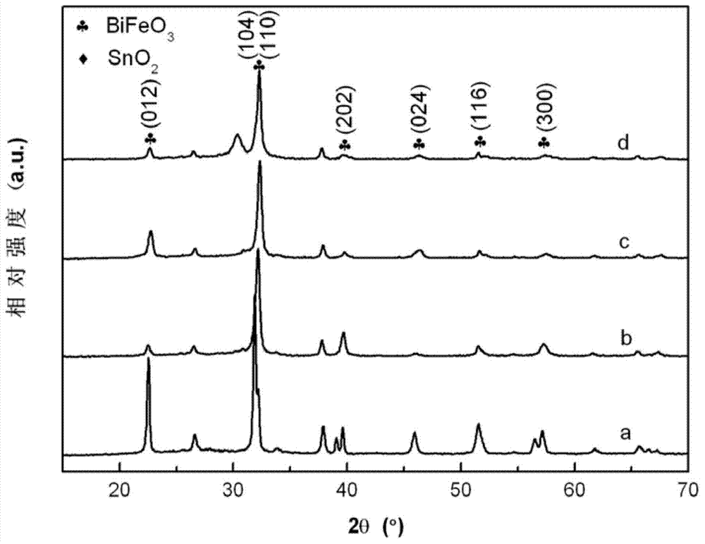 Bi(1-x)DyxFeO3 low leakage current film and preparation method thereof