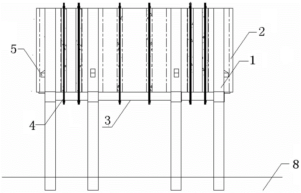 An offshore foundation support structure and its construction method