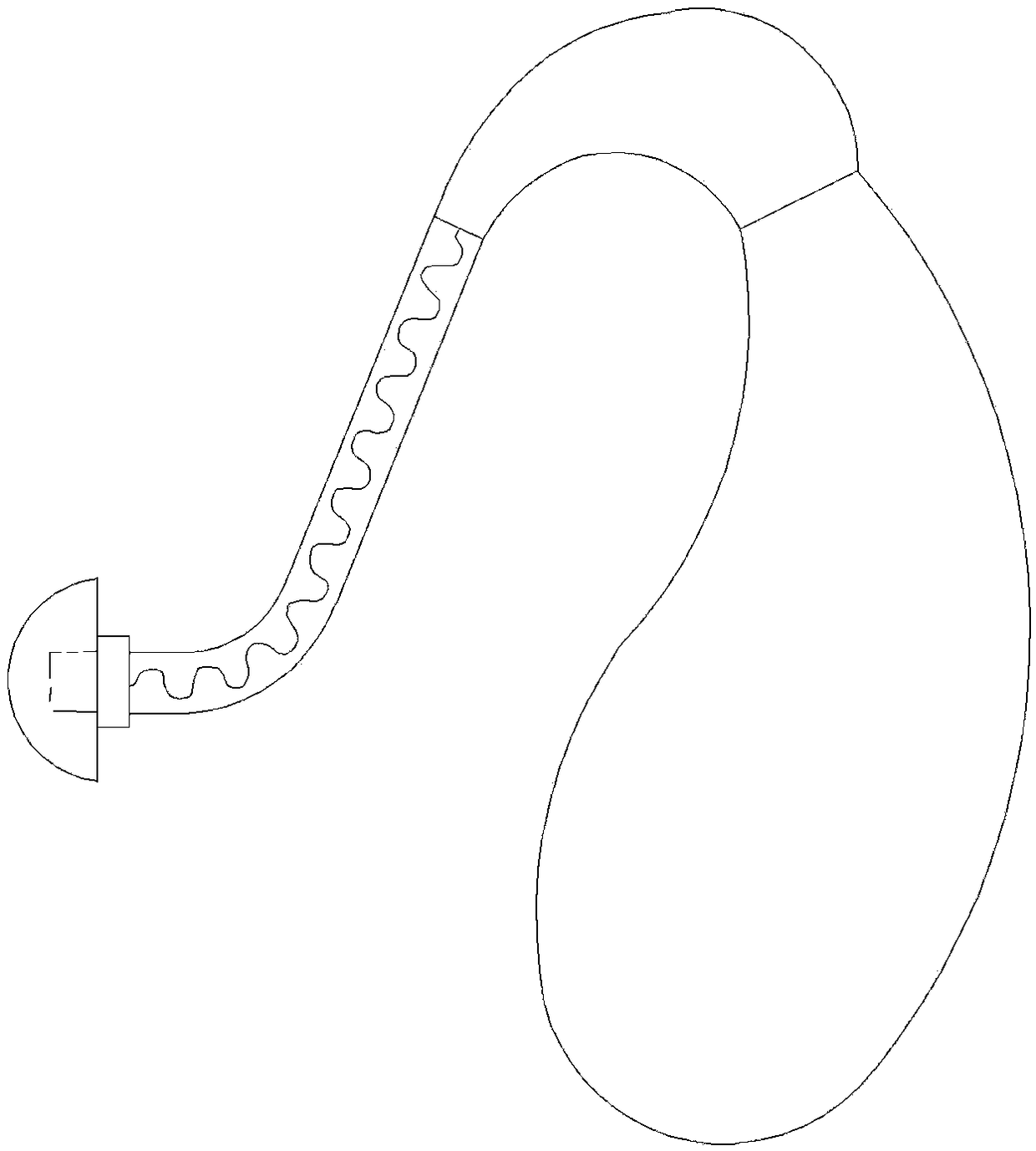 Behind-the-ear aid sound tube with function of universal expansion and shaping and hearing aid