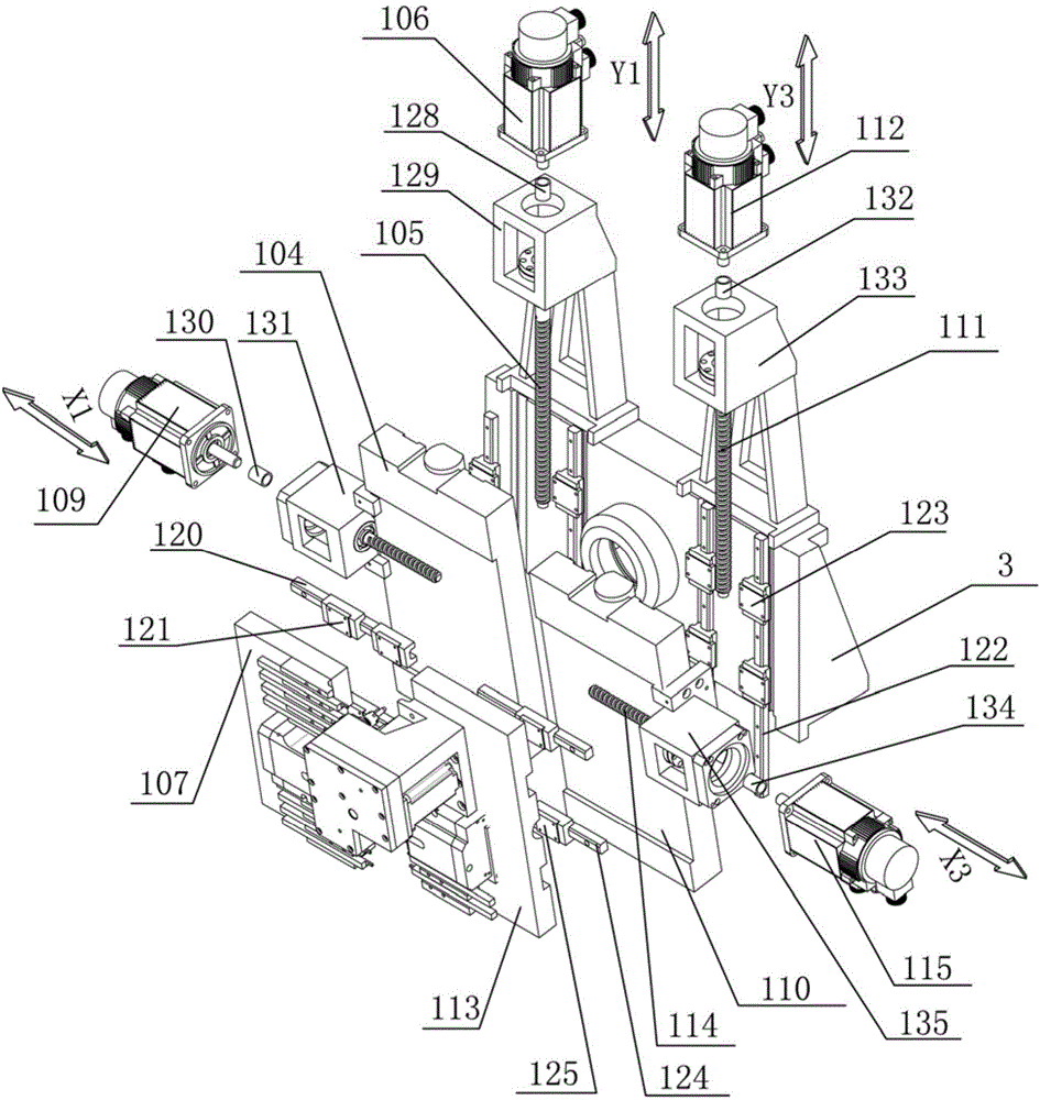 Five-shaft structural turn milling machine tool