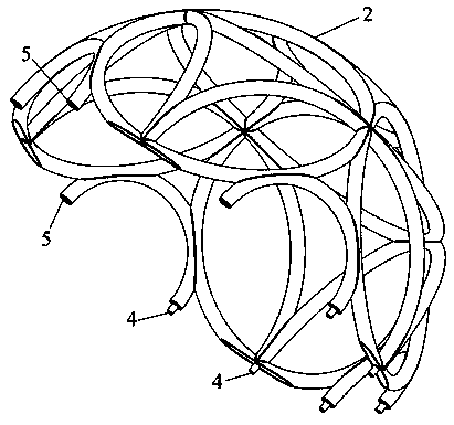 Framework structure of detachable injection molding dragon lantern dragon ball