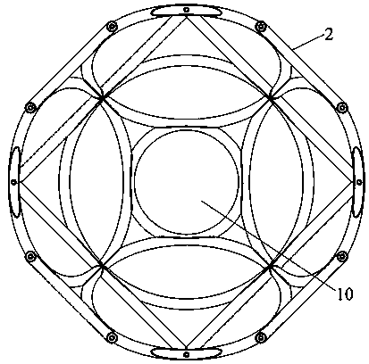 Framework structure of detachable injection molding dragon lantern dragon ball