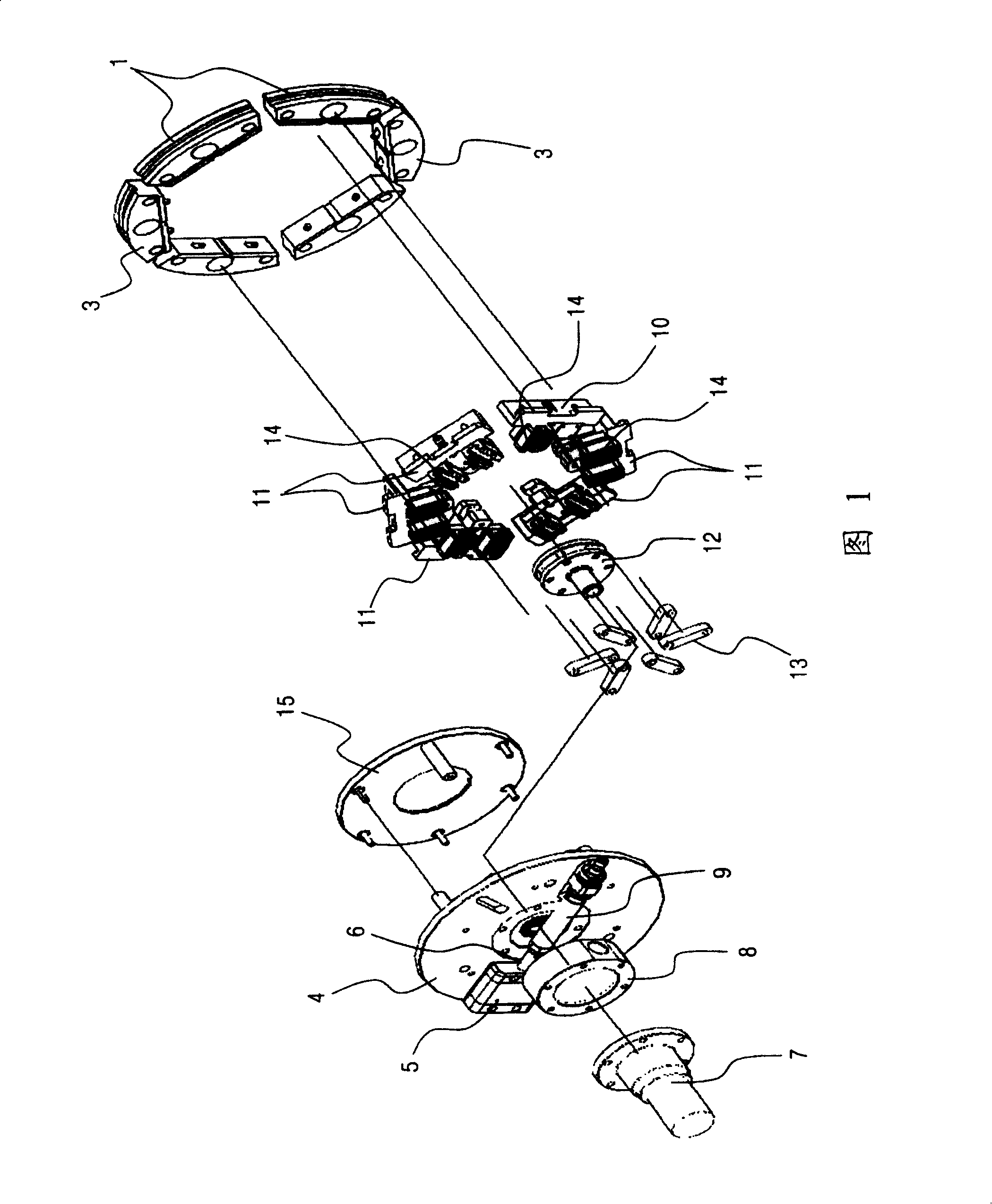 Separator for hexagon bare tyre ring of tyre ring