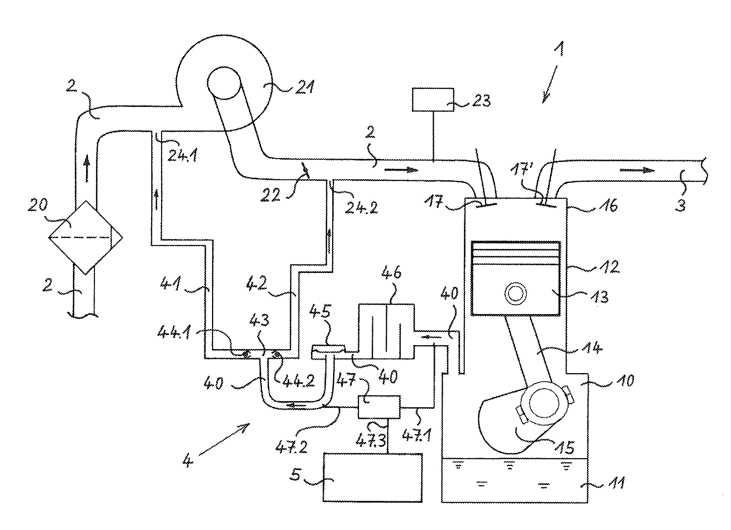 Internal combustion engine having a crankcase ventilation device, and method for monitoring a crankcase ventilation device