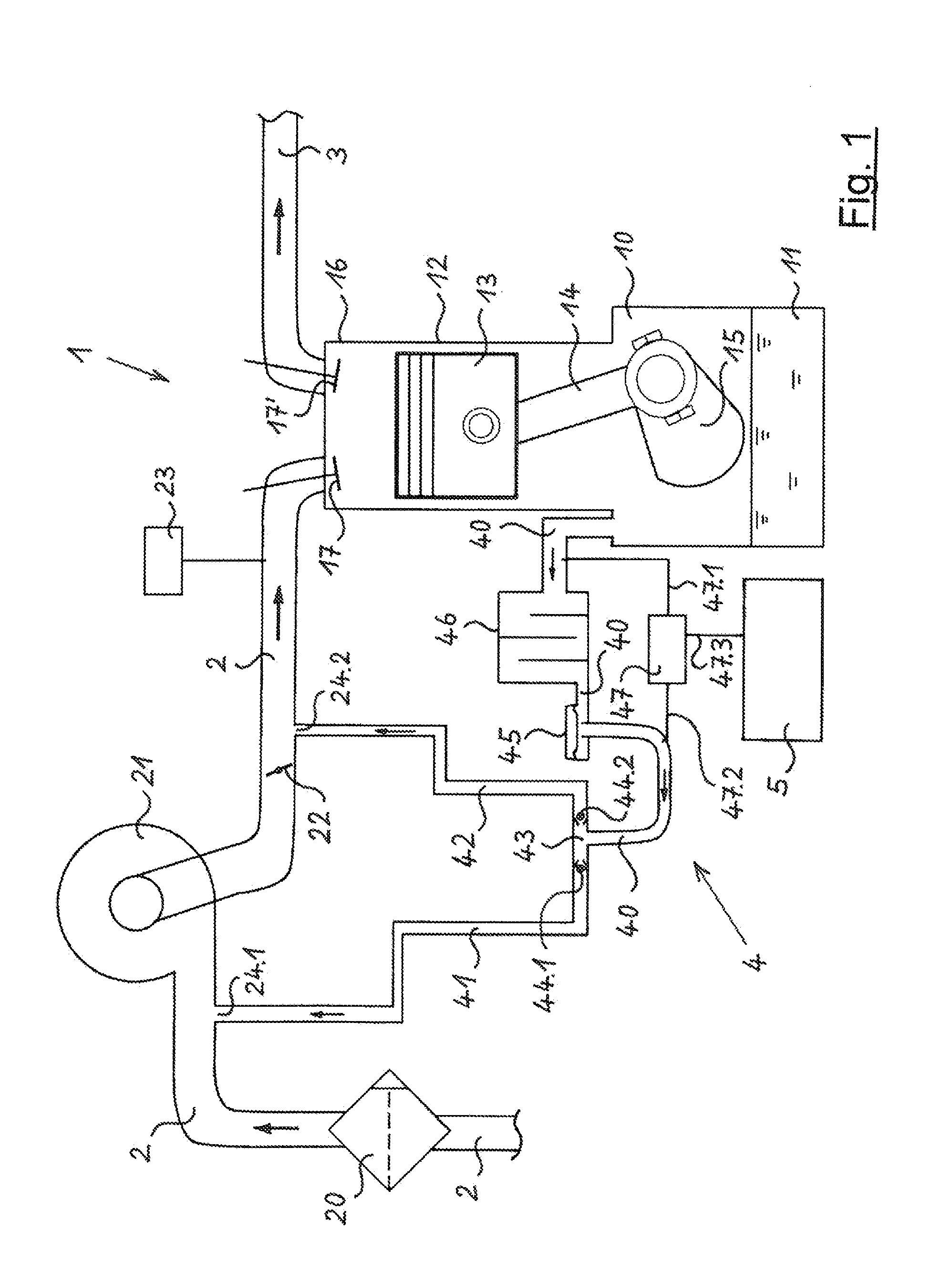 Internal combustion engine having a crankcase ventilation device, and method for monitoring a crankcase ventilation device