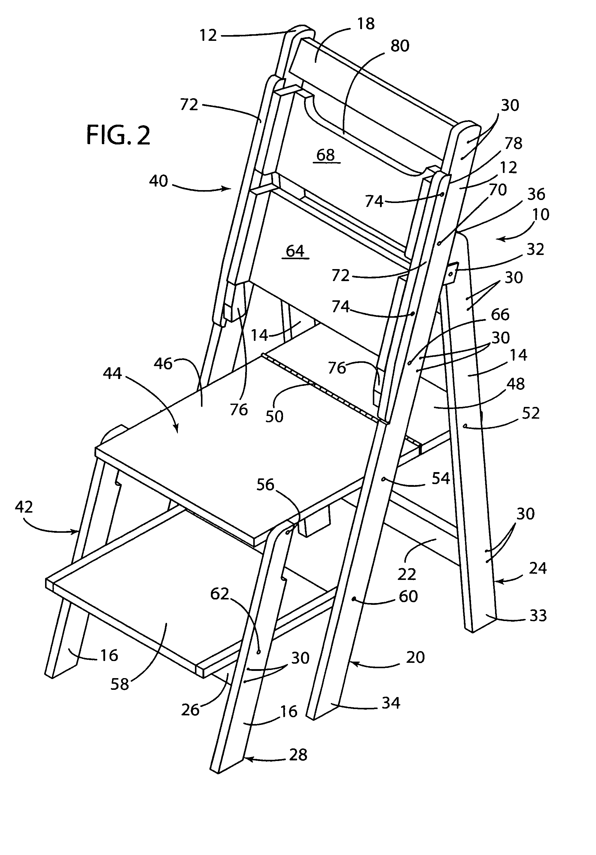 Foldable chair and ladder combination
