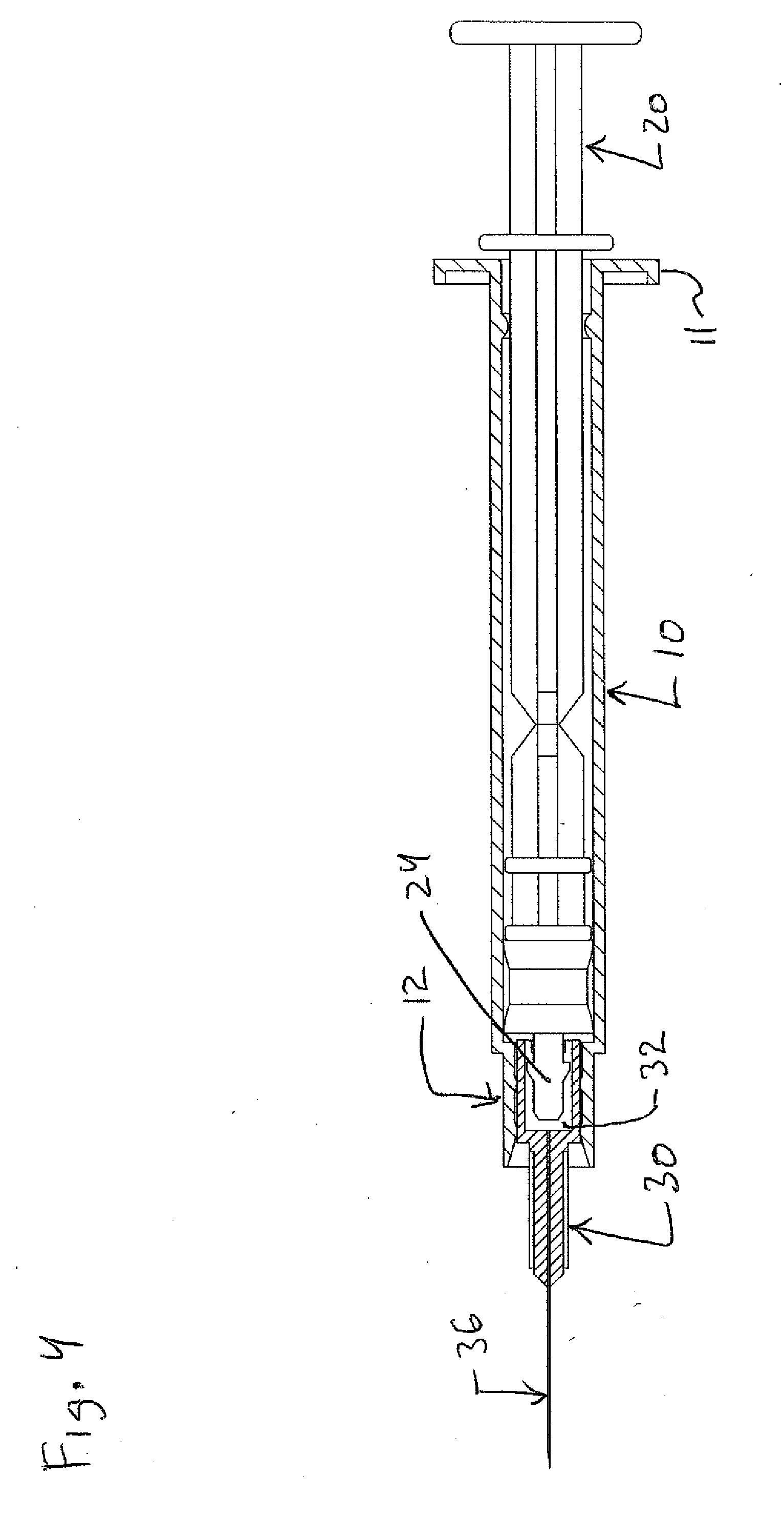 Syringe with retractable needle support