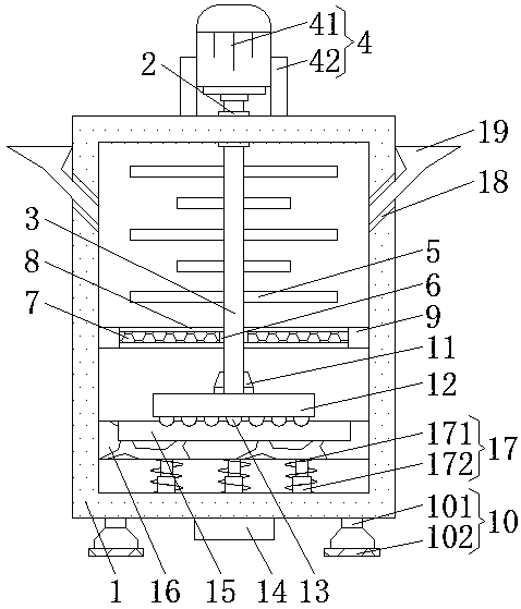 Grinding device for finish machining of ores