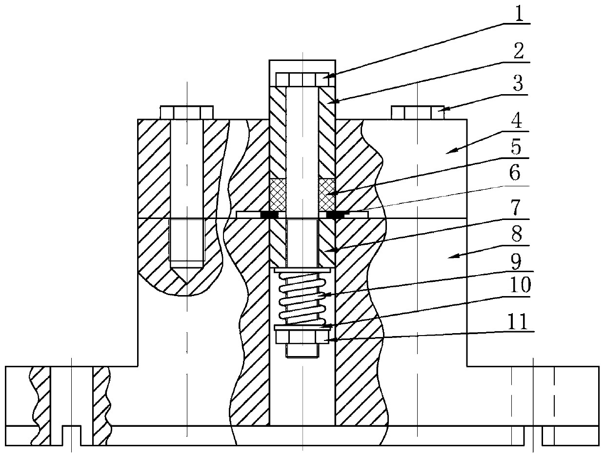 Device and method for testing shear strength of layered composite plate material