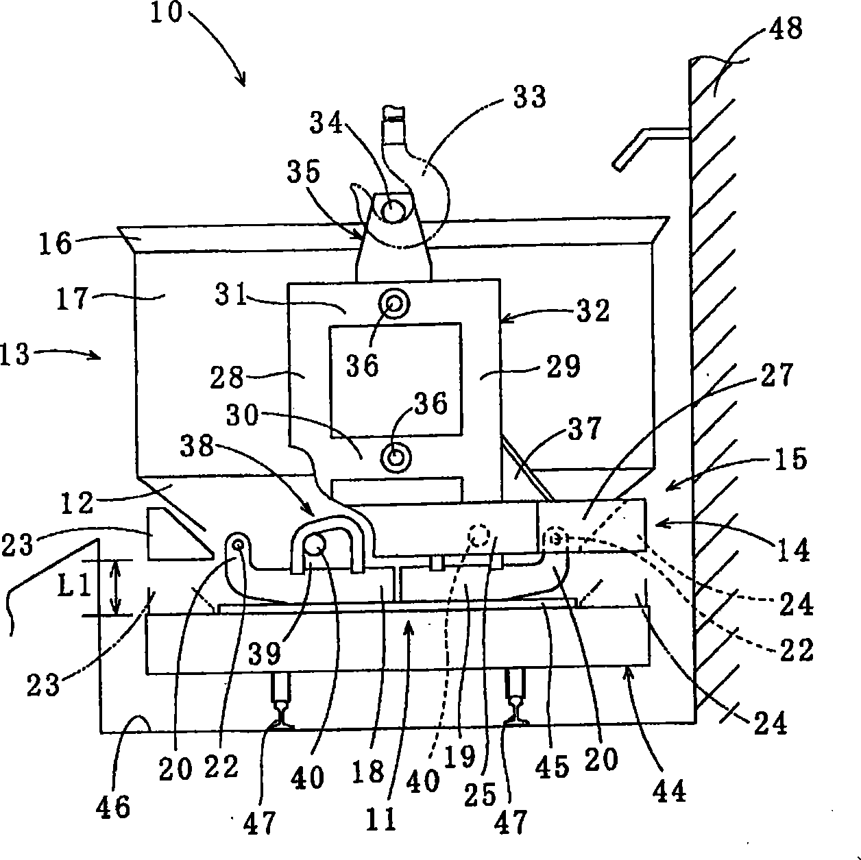 Red-hot coke receiving device