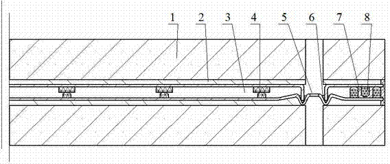 Stone composite vacuum panel with sealing strips and mounting holes and manufacturing method thereof