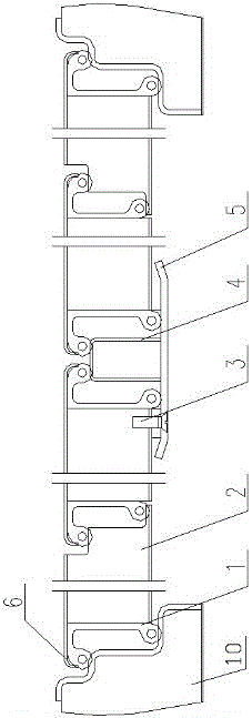 Door structure of special rail vehicle