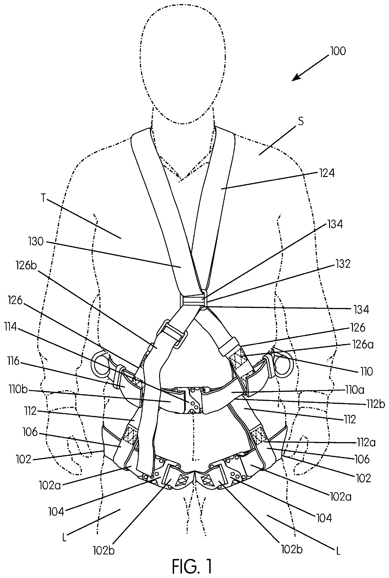 Harness with structural tear tape