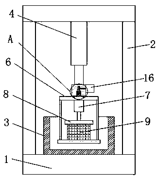 Fast airtightness detection device of motor machine shell cavity body of new-energy automobile