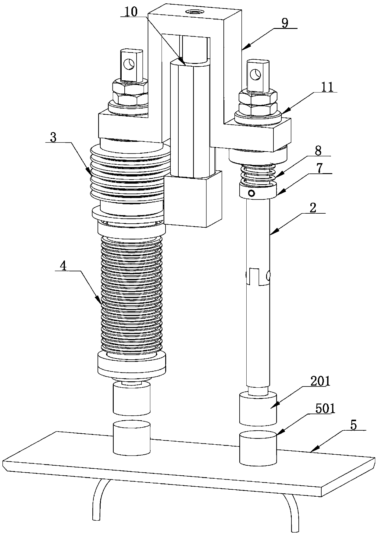 Superconducting magnet excitation automatic current lead plugging and unplugging device