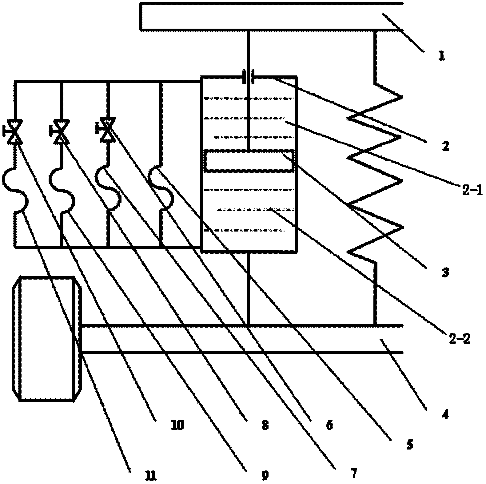 Damp-variable automobile damper with capillary tubes in parallel connection