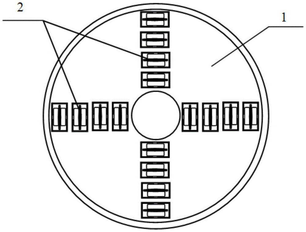 On-line detection device for hob force of full-face hard ground roadheader