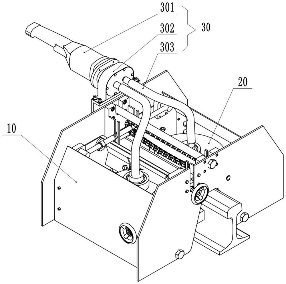 Automatic walking rail web derusting machine with guiding function and adjustable compensation abrasion loss