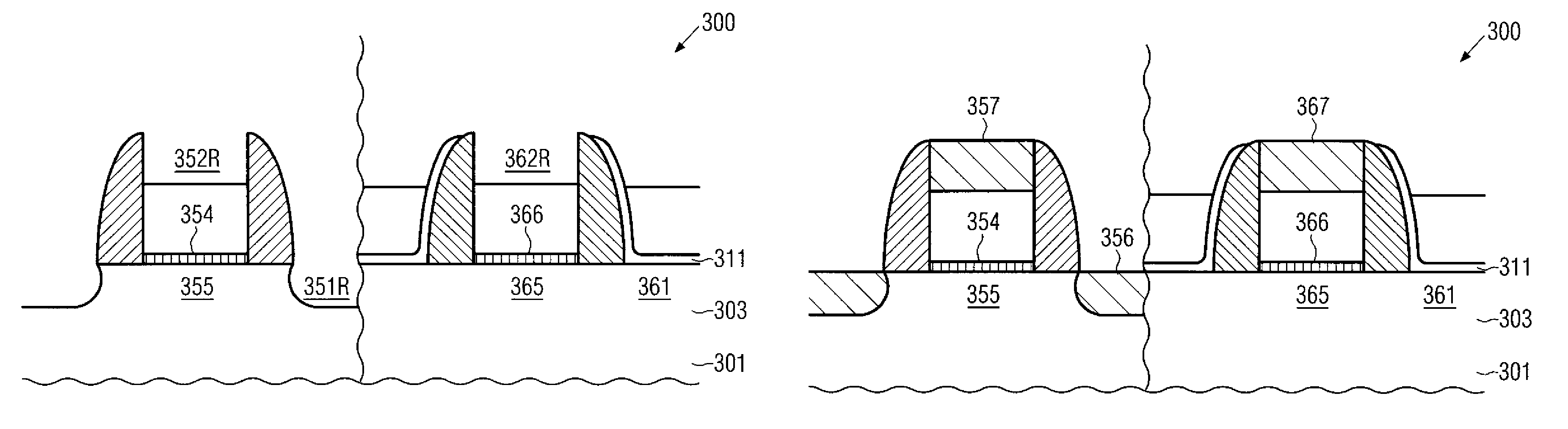 Transistor having a channel with biaxial strain induced by silicon/germanium in the gate electrode