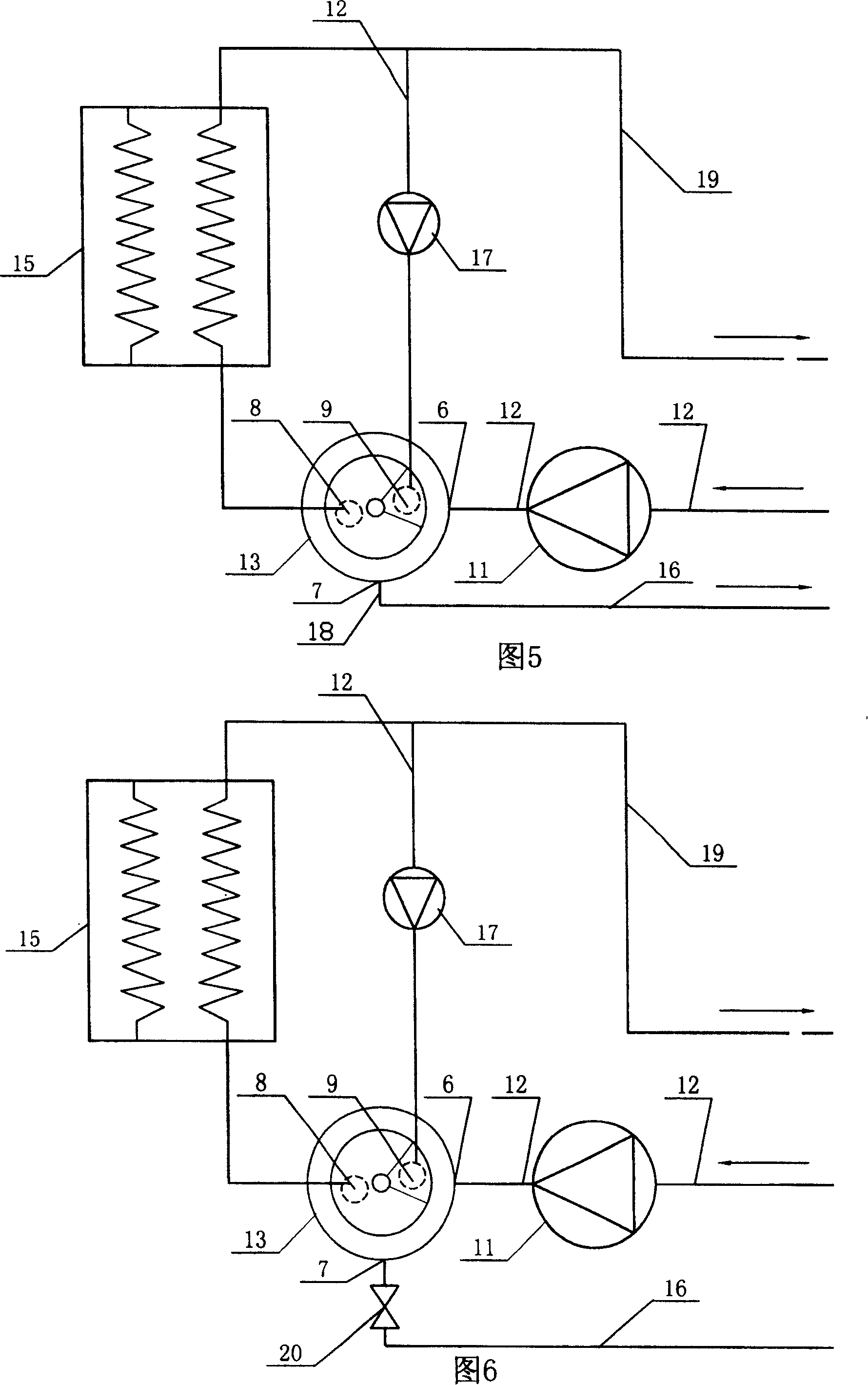 Block-free balanced-pressure clog-proof device for sewage and surface water source heat pump and system therefor