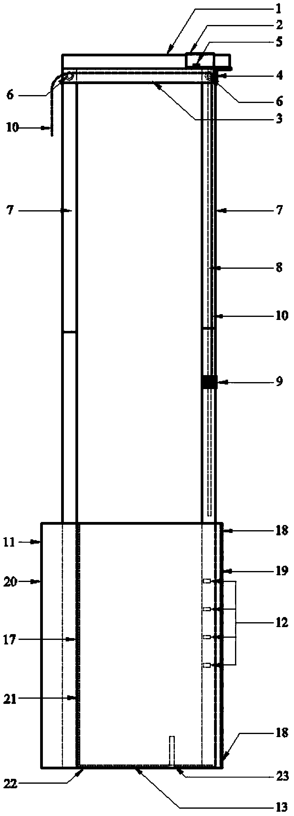 Indoor model device and test method for dynamic consolidation of foundations with different groundwater levels