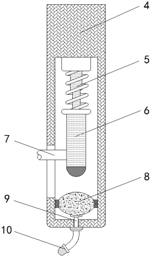 Pig iron perforating device based on circulation of cooling liquid