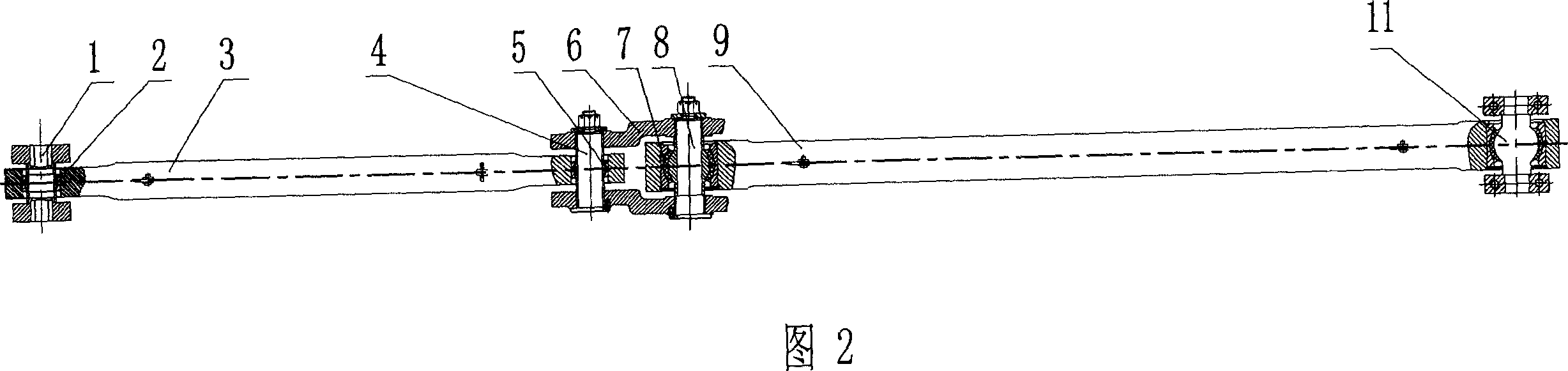 Composition type draw gear of locomotive