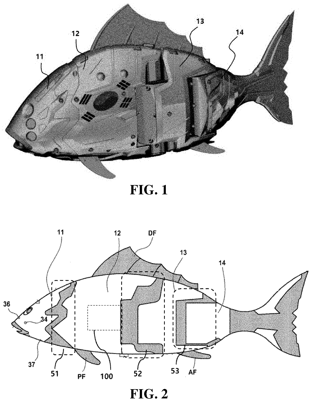 Control Apparatus and Method for Swimming of Robot Fish