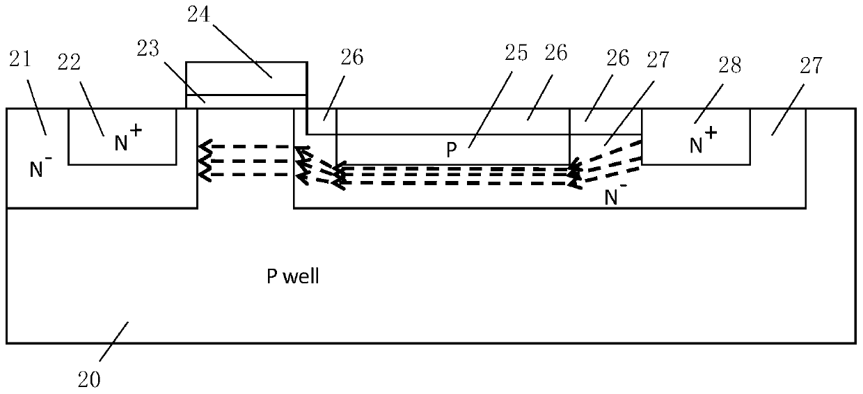 A kind of ggnmos device used as ESD protection and its manufacturing method