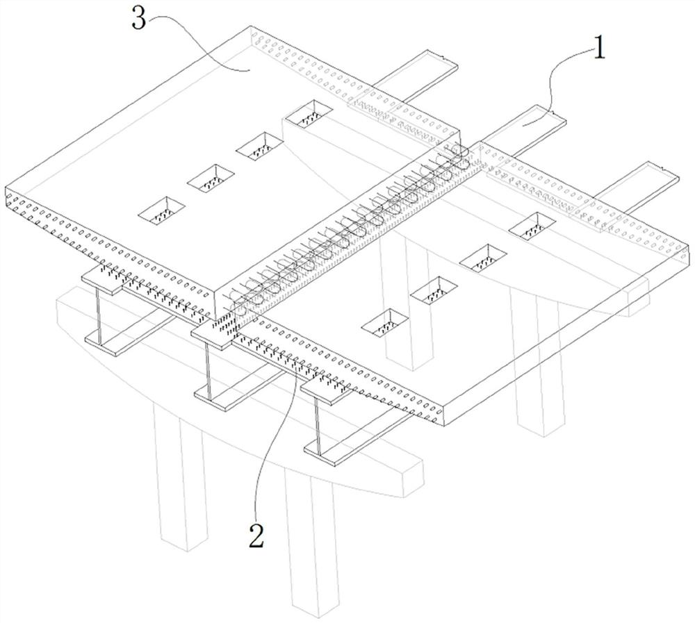 Fabricated composite structure bridge and construction method thereof