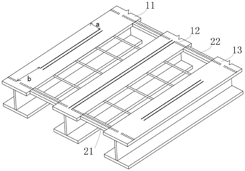 Fabricated composite structure bridge and construction method thereof