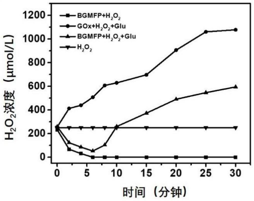 Manganese dioxide/iron platinum composite nanomaterial with synergistic catalysis function and preparation method and application thereof