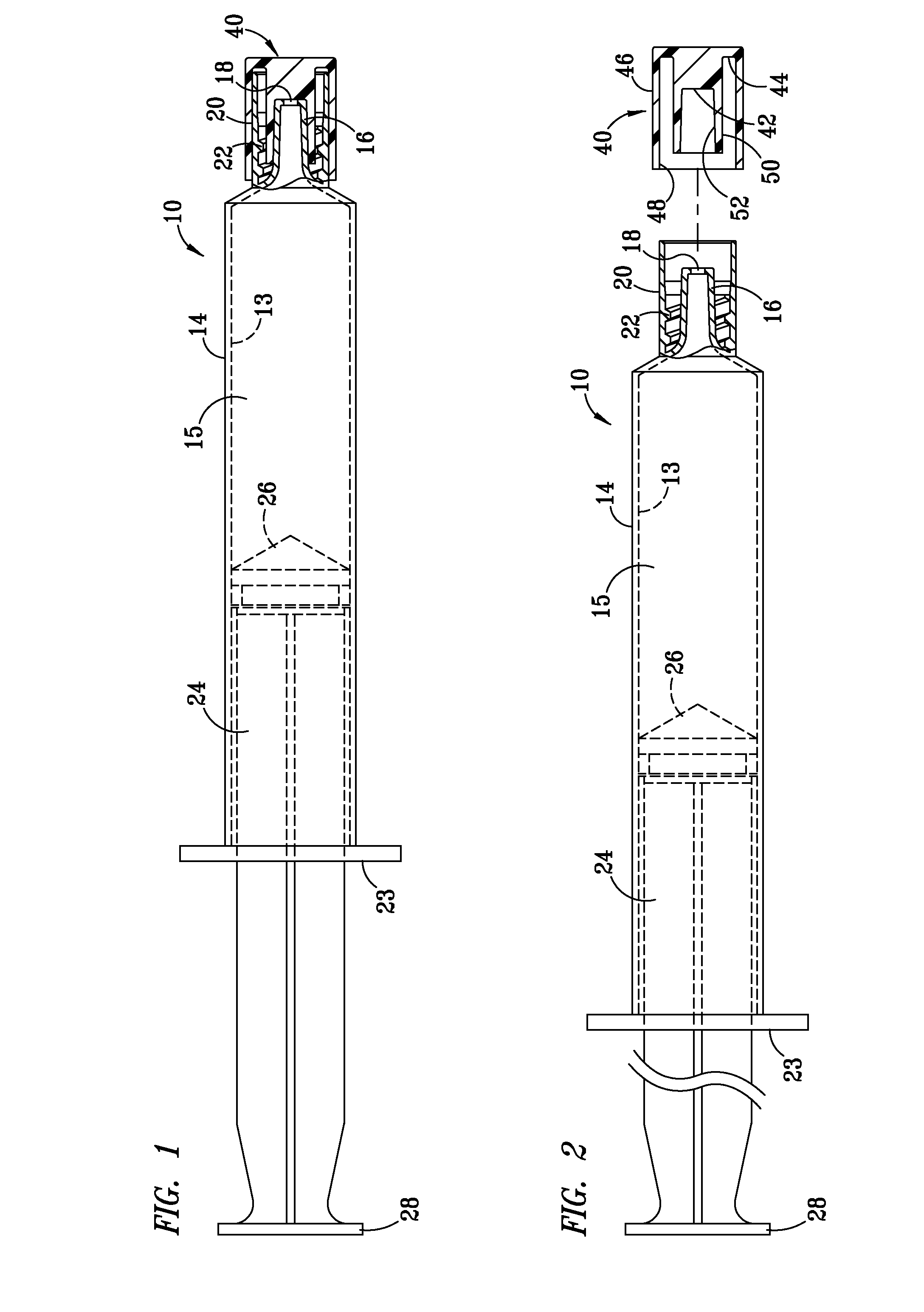 Syringe with Recessed Nose for Use with Frontal Attachments