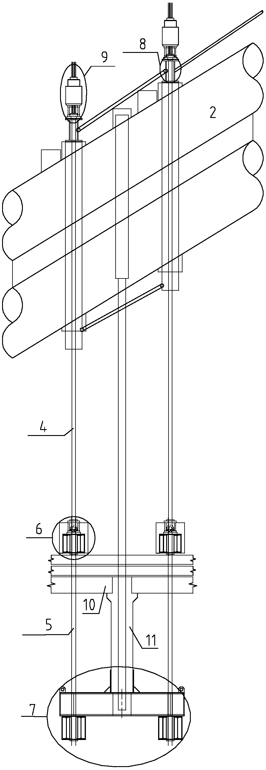Construction method of quick replacement of suspension rods of mid-through and through arch bridges