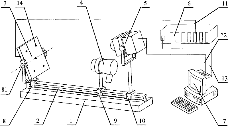 Combined measuring device and method for air outlet temperature filed of wind tube