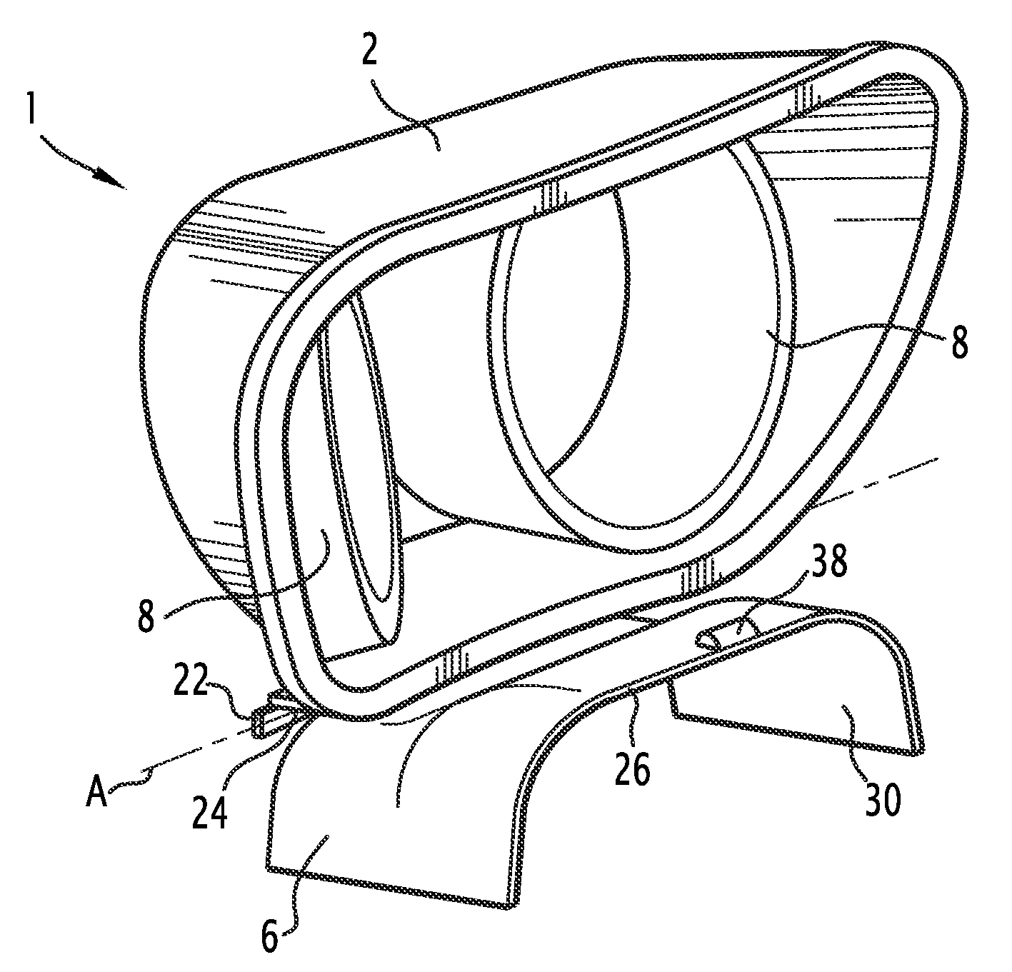 Trim assembly for a vehicle making it possible to conceal a technical space