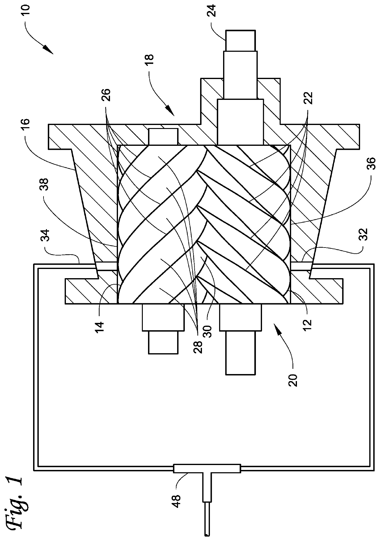 Screw compressor having synchronized economizer ports