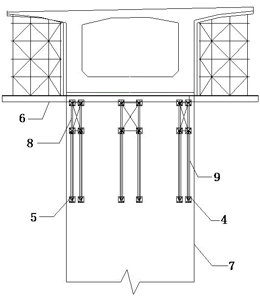 Construction method of No.0 block of continuous rigid frame bridge of double-thin-wall pier