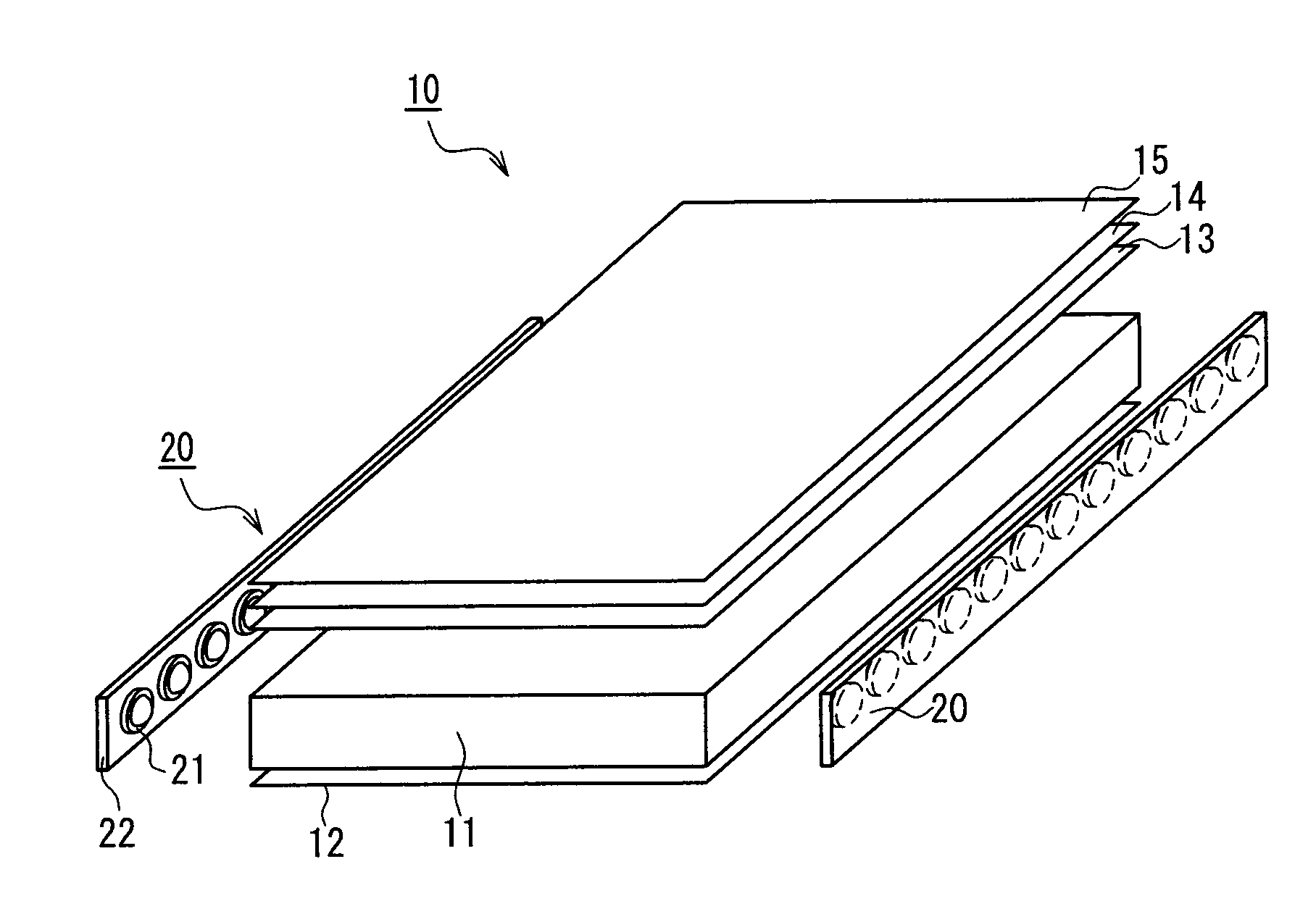 Illumination device, light source device used for the same, and liquid crystal display equipped with the illumination device