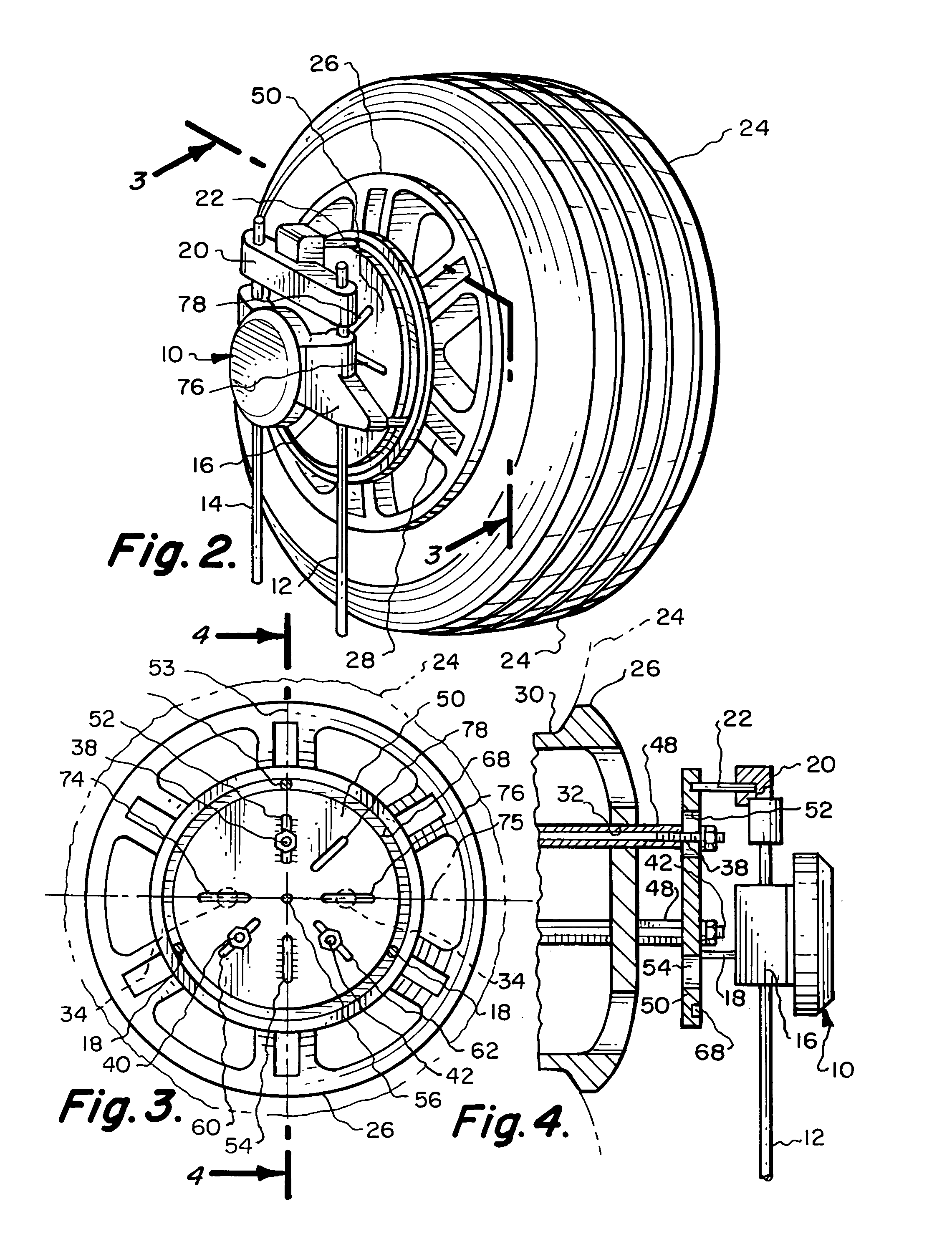 Mounting system for mounting an alignment instrument on a vehicular wheel that uses any known lug bolt pattern