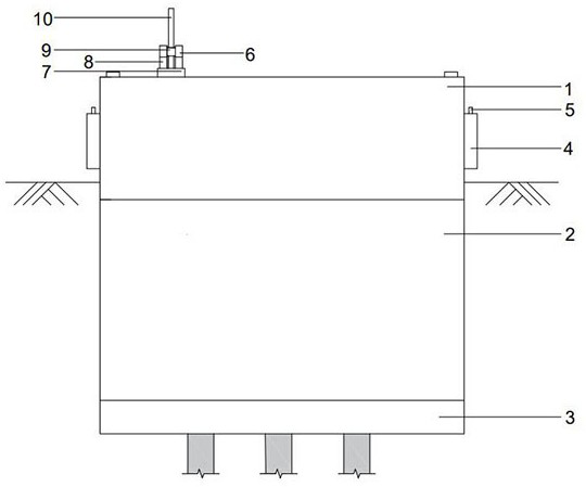 A grouting device suitable for soil solidification around underwater pile groups