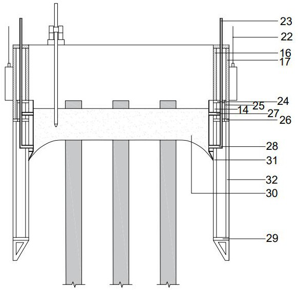 A grouting device suitable for soil solidification around underwater pile groups