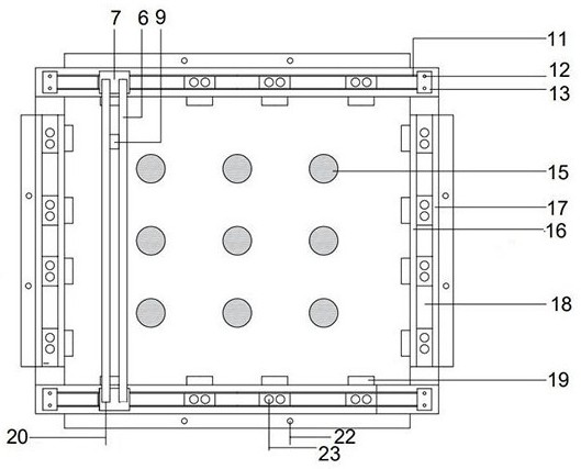 A grouting device suitable for soil solidification around underwater pile groups