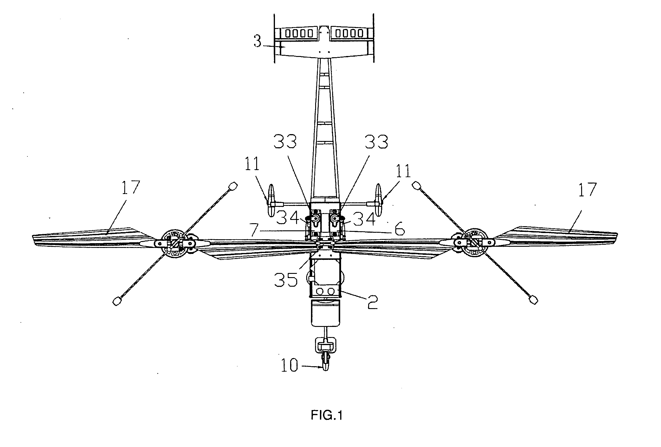 Four-channel transverse dual rotor helicopter