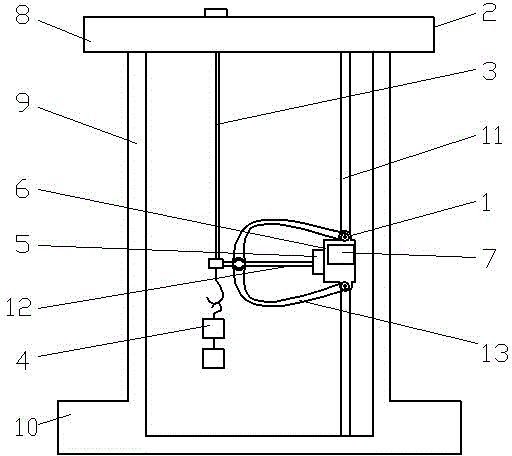 Capacitive grating sensing digital displacement type Young modulus measurement instrument