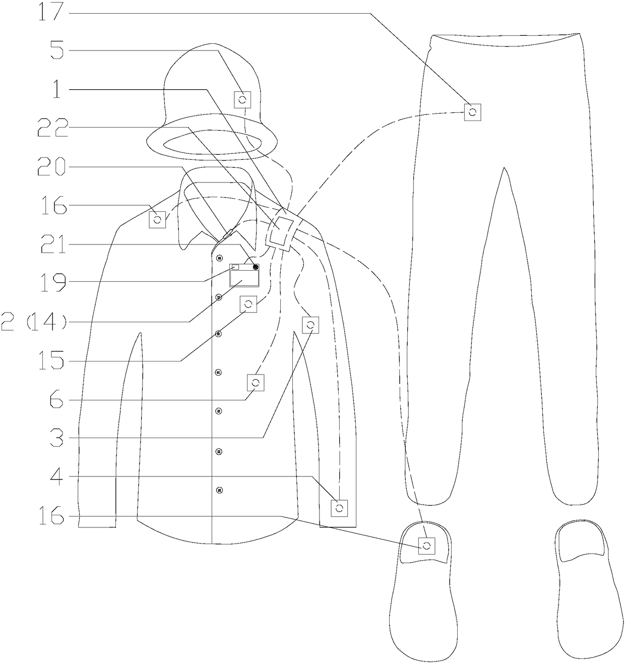 Human body condition and behavior monitoring and alarm system